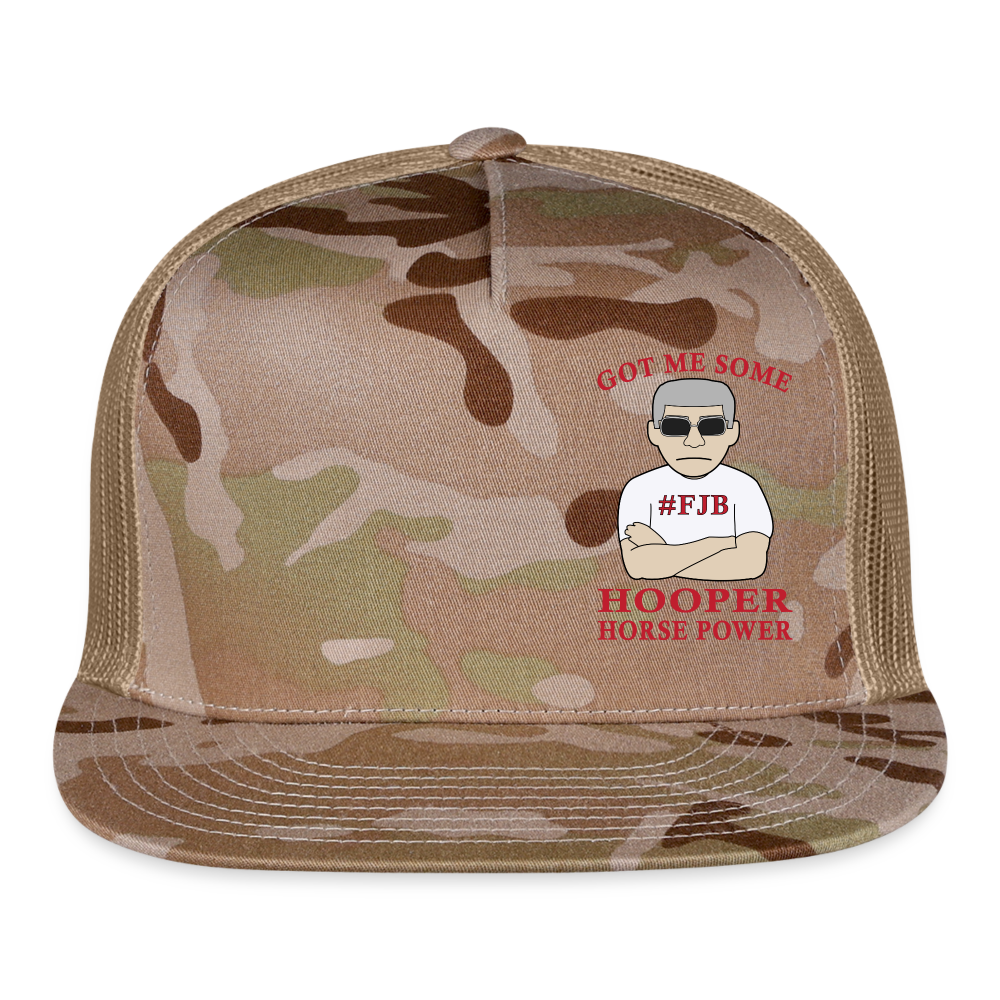 Hooper Horsepower Offset Trucker Cap - MultiCam\tan