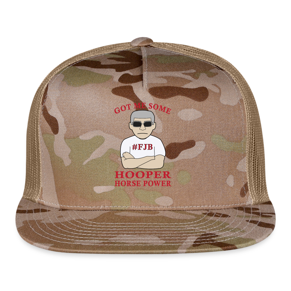 Hooper Horsepower Centered Trucker Cap - MultiCam\tan