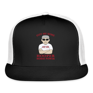 Hooper Horsepower Centered Trucker Cap - black/white