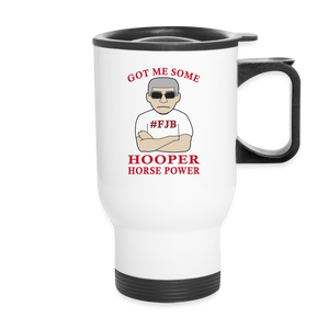 Hooper Horsepower Travel Mug - white