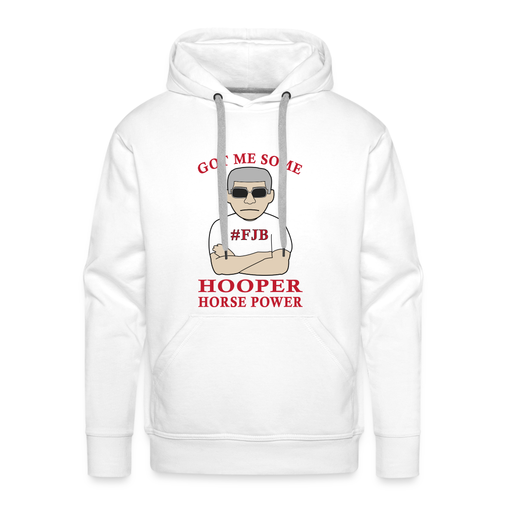 Hooper Horsepower Men’s Premium Hoodie - white