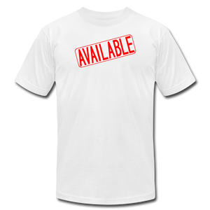 AVAILABLE Real Estate Sign Rider Unisex Jersey T-Shirt by Bella + Canvas - white