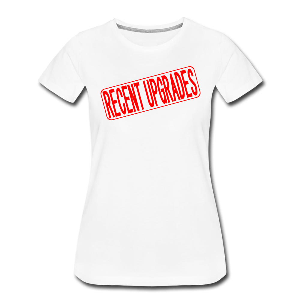 RECENT UPGRADES Real Estate Sign Rider Women’s Premium T-Shirt - white