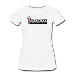 Zvonar's Crafted Cure Women’s Premium T-Shirt - white