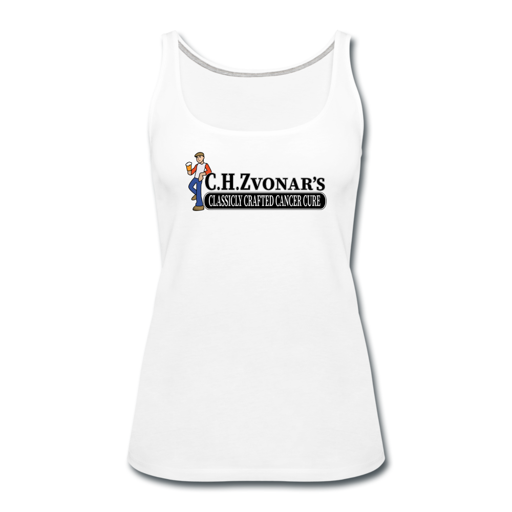 Zvonar's Crafted Cure Women’s Premium Tank Top - white