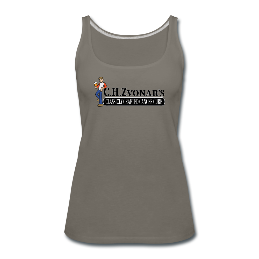 Zvonar's Crafted Cure Women’s Premium Tank Top - asphalt gray