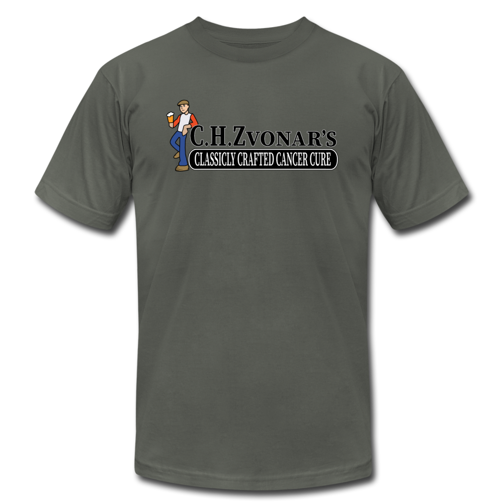 Zvonar's Crafted Cure Unisex Jersey T-Shirt by Bella + Canvas - asphalt
