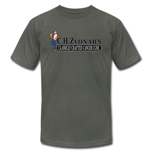 Zvonar's Crafted Cure Unisex Jersey T-Shirt by Bella + Canvas - asphalt