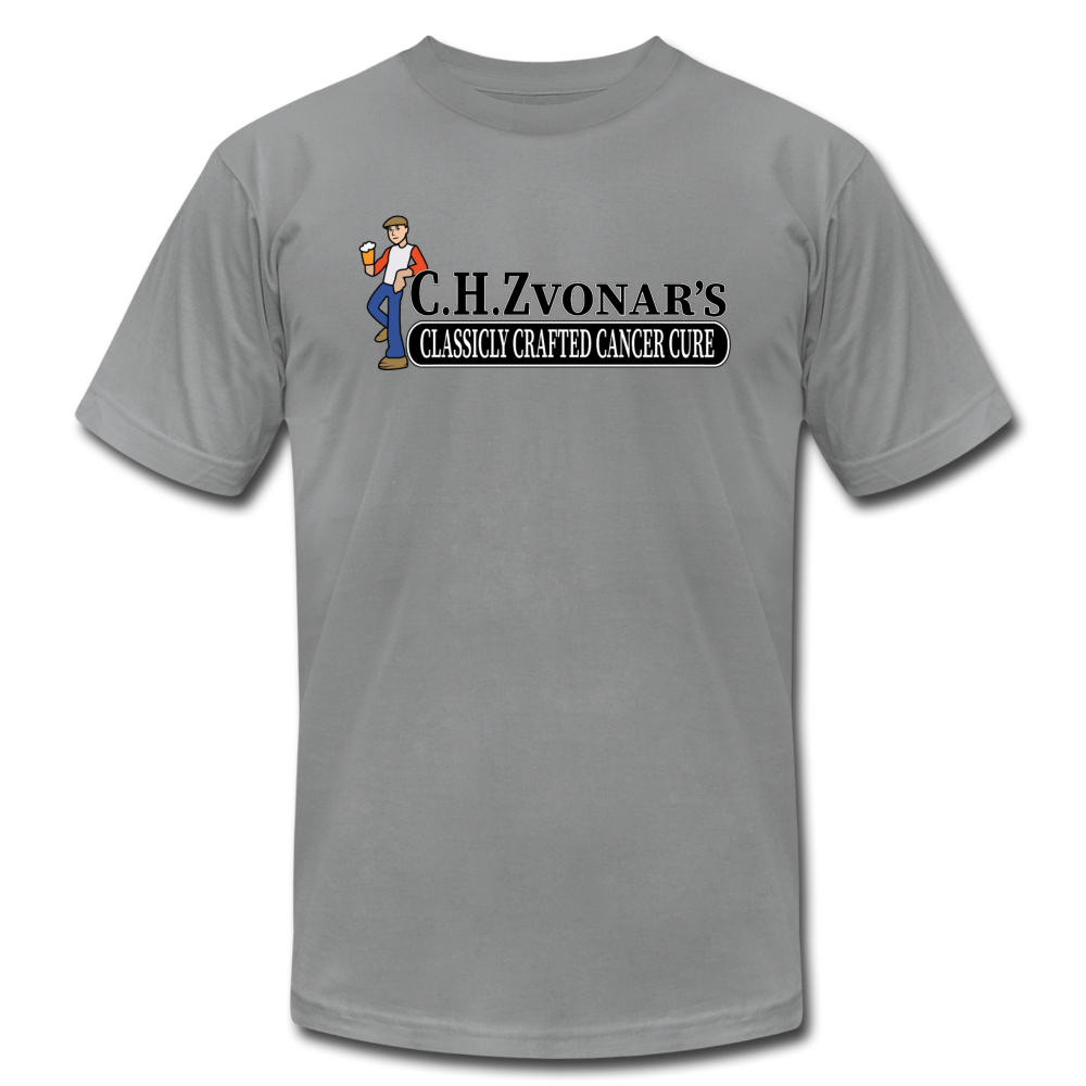 Zvonar's Crafted Cure Unisex Jersey T-Shirt by Bella + Canvas - slate