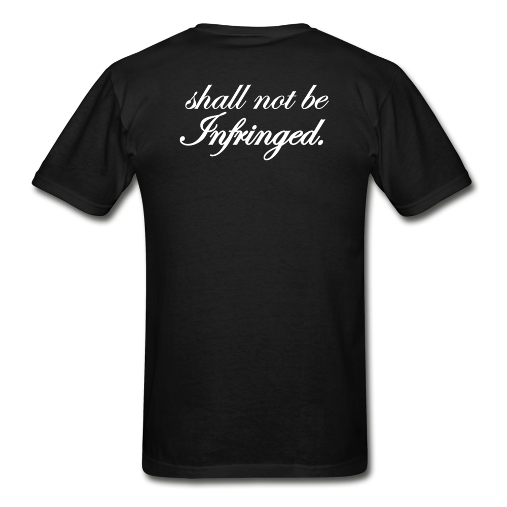 We The People...Shall Not Be Infringed Patriotic Hanes Adult Tagless T-Shirt - black