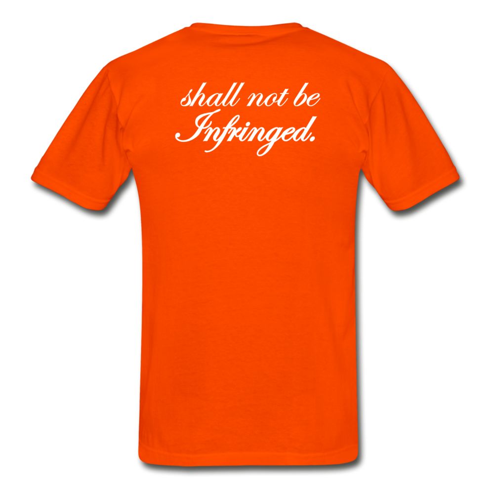 We The People...Shall Not Be Infringed Patriotic Hanes Adult Tagless T-Shirt - orange