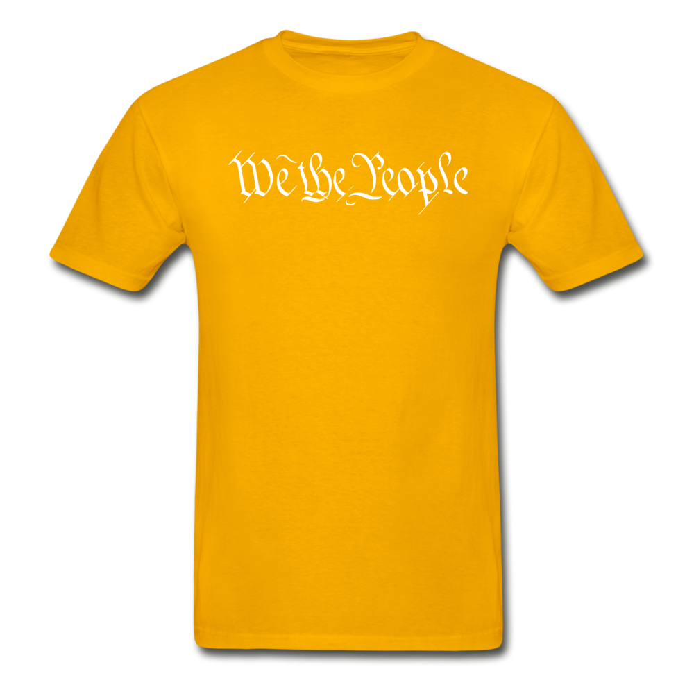 We The People...Shall Not Be Infringed Patriotic Hanes Adult Tagless T-Shirt - gold