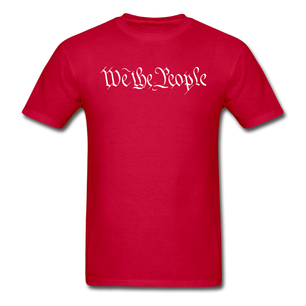 We The People...Shall Not Be Infringed Patriotic Hanes Adult Tagless T-Shirt - red