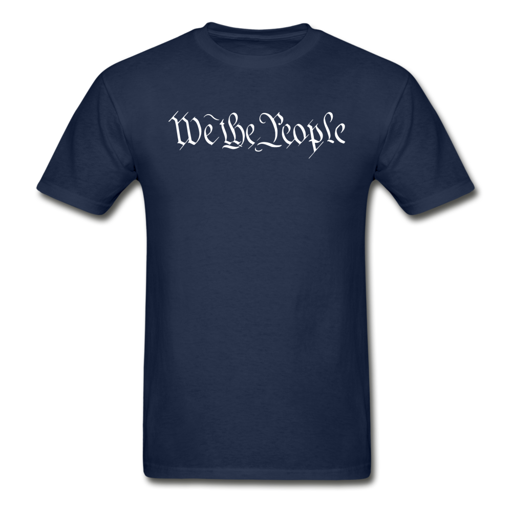 We The People...Shall Not Be Infringed Patriotic Hanes Adult Tagless T-Shirt - navy