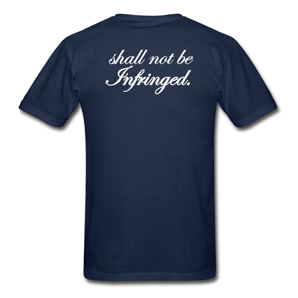 We The People...Shall Not Be Infringed Patriotic Hanes Adult Tagless T-Shirt - navy