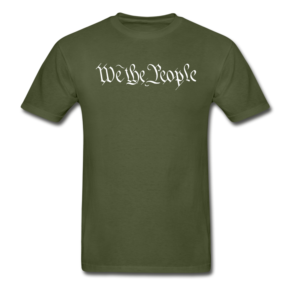 We The People...Shall Not Be Infringed Patriotic Hanes Adult Tagless T-Shirt - military green