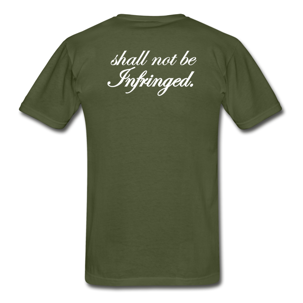 We The People...Shall Not Be Infringed Patriotic Hanes Adult Tagless T-Shirt - military green