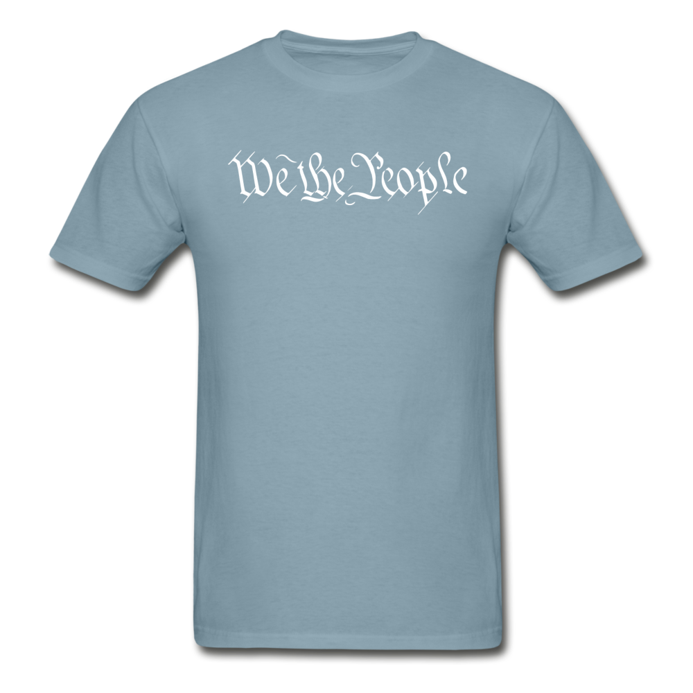 We The People...Shall Not Be Infringed Patriotic Hanes Adult Tagless T-Shirt - stonewash blue