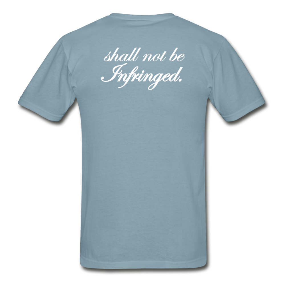 We The People...Shall Not Be Infringed Patriotic Hanes Adult Tagless T-Shirt - stonewash blue