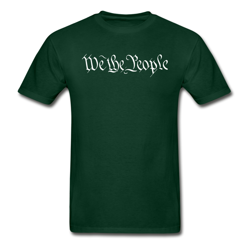 We The People...Shall Not Be Infringed Patriotic Hanes Adult Tagless T-Shirt - forest green