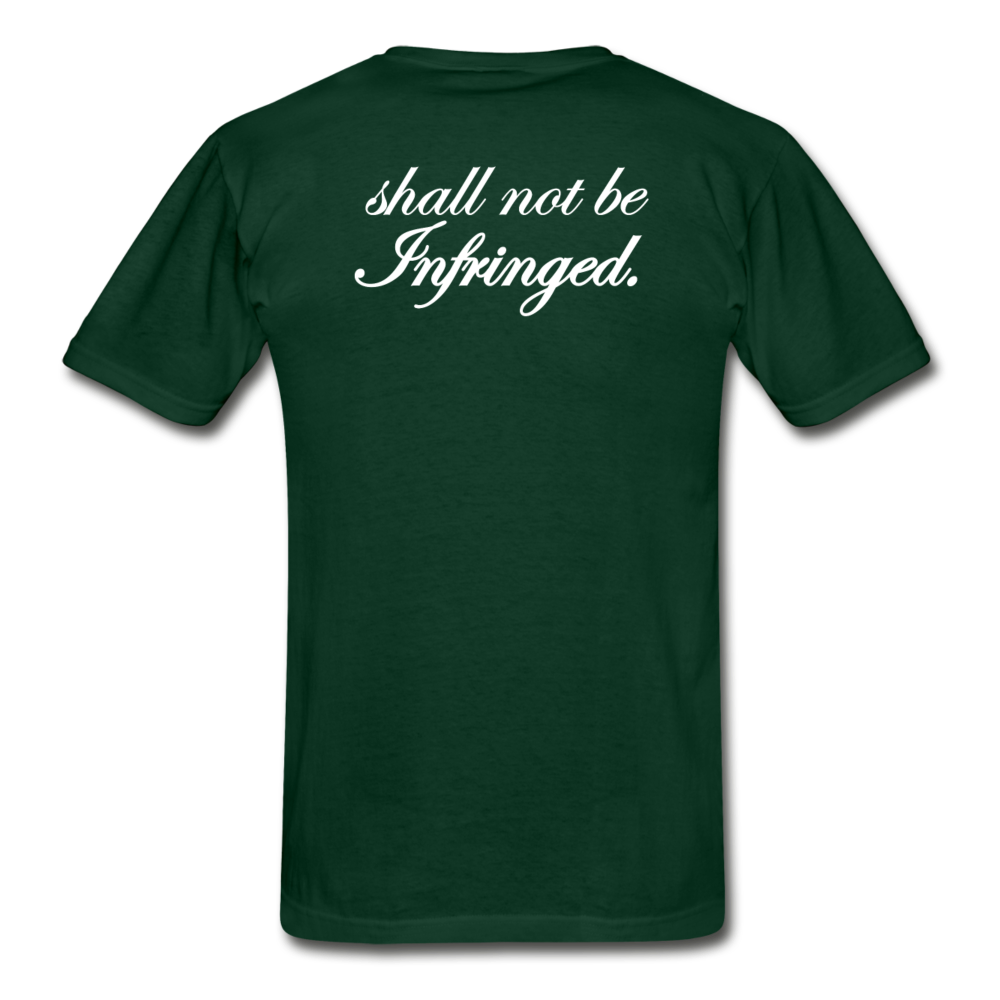 We The People...Shall Not Be Infringed Patriotic Hanes Adult Tagless T-Shirt - forest green