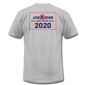We The People / Joe Rider Real Estate Unisex Jersey T-Shirt by Bella + Canvas - heather gray
