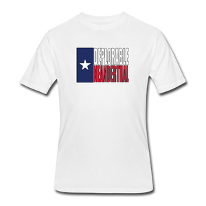 Texas Flag Deplorable Neanderthal Men’s 50/50 T-Shirt - white