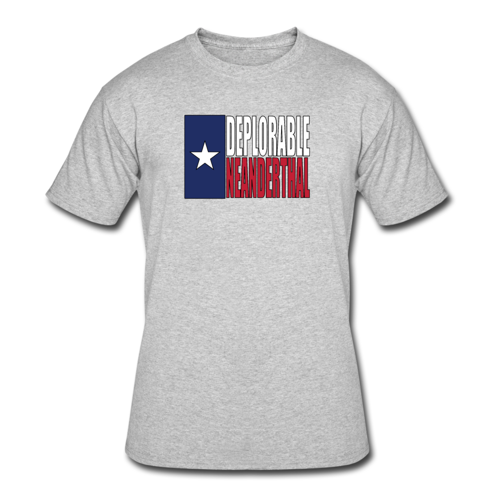 Texas Flag Deplorable Neanderthal Men’s 50/50 T-Shirt - heather gray